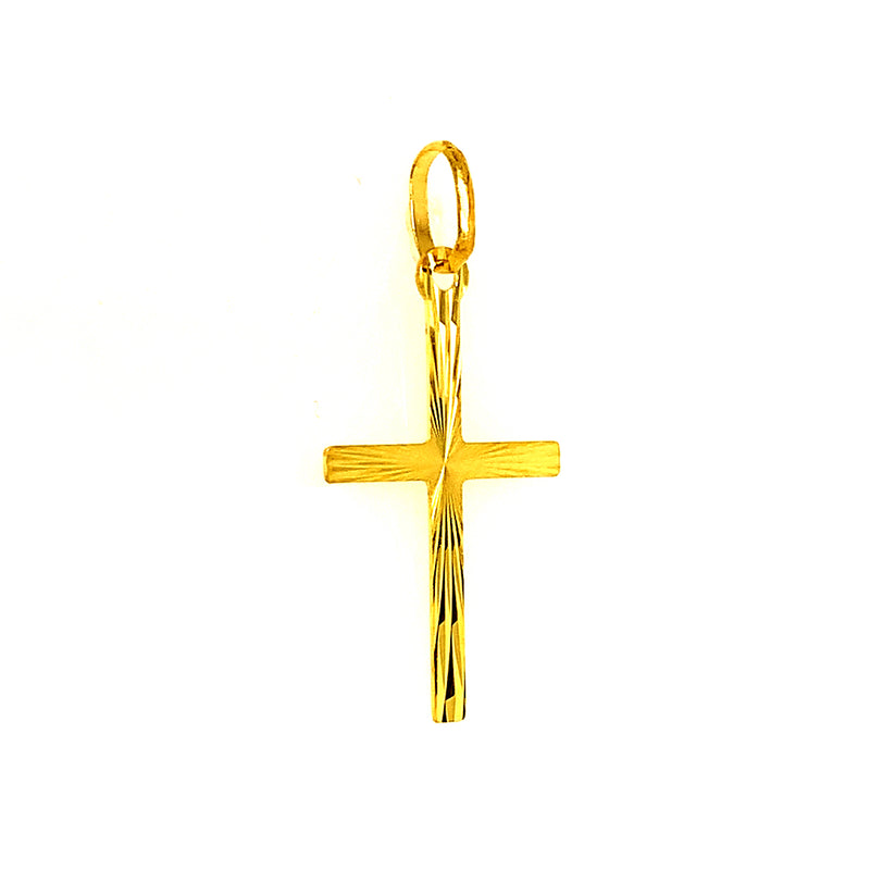 Dije (cruz) en oro amarillo 10kt.