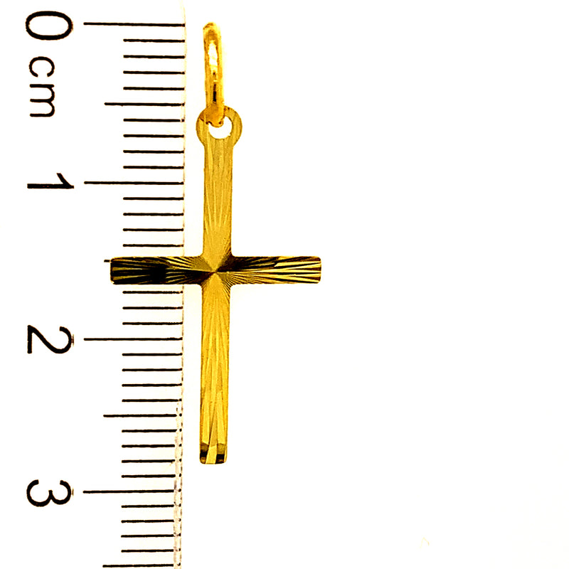 Dije (cruz) en oro amarillo 10kt.