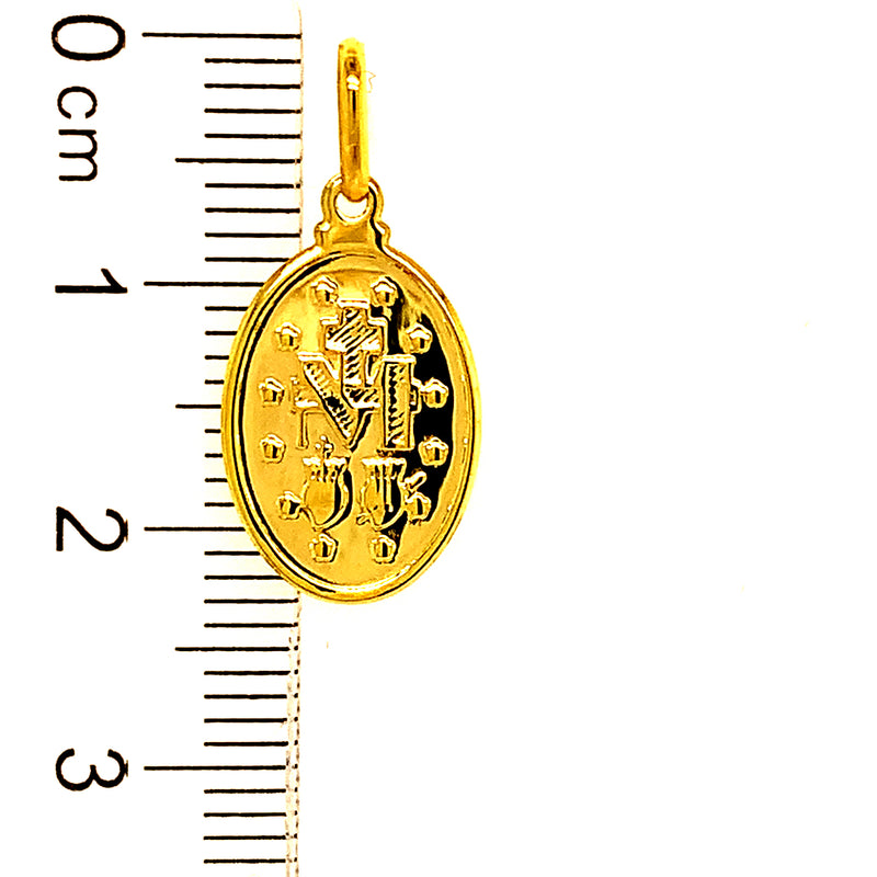 Dije (medalla Milagrosa) en oro amarillo 10kt.