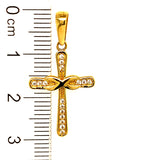 Dije (cruz) con circones en oro amarillo 10kt.