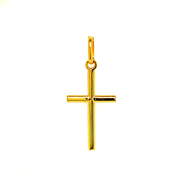 Dije (cruz) en oro amarillo 10kt.