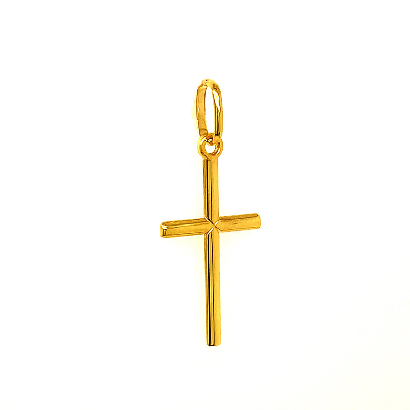 Dije (cruz) en oro amarillo 10kt.