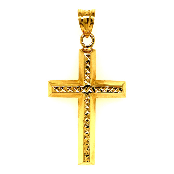 Dije (cruz) en oro amarillo 10kt. (HC)