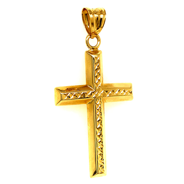 Dije (cruz) en oro amarillo 10kt. (HC)