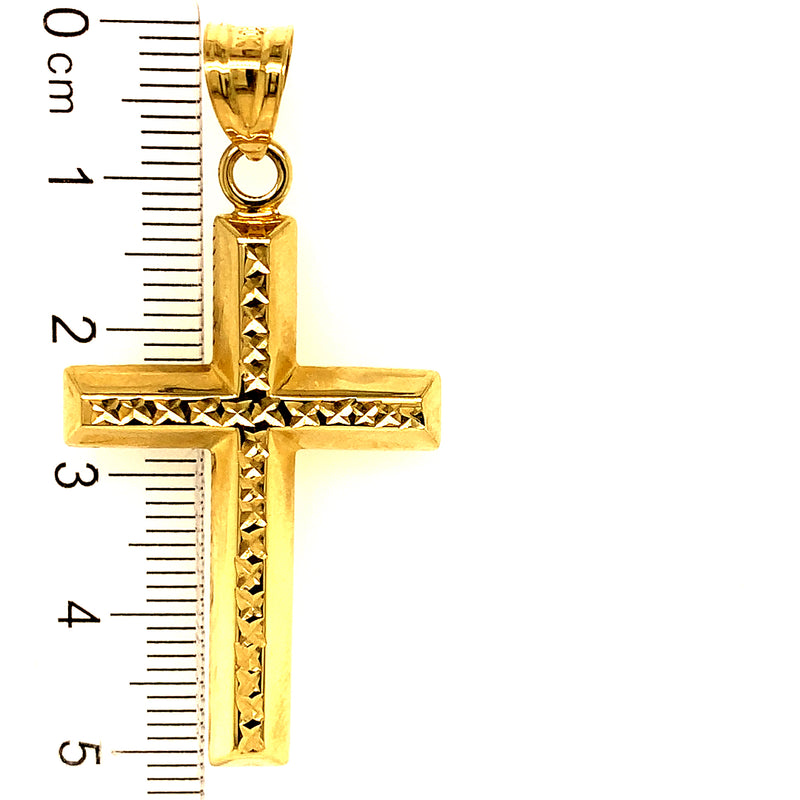 Dije (cruz) en oro amarillo 10kt. (HC)