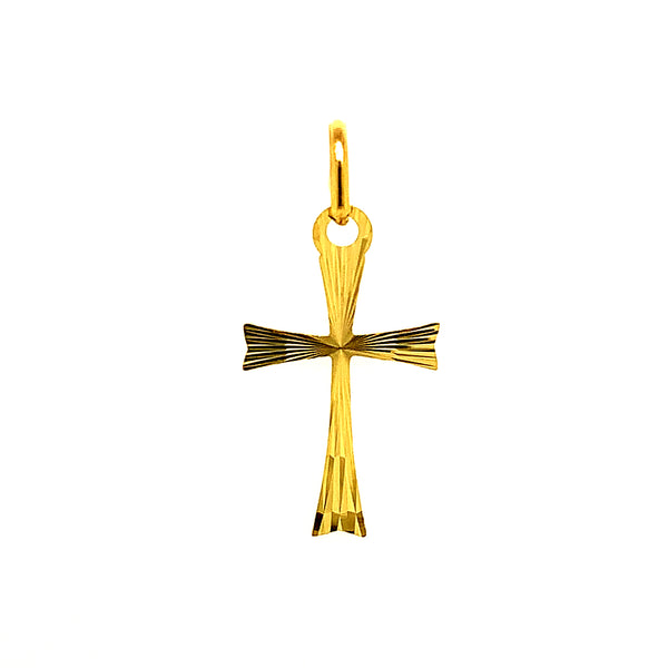 Dije (cruz) en oro amarillo 10kt.