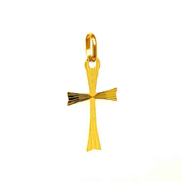 Dije (cruz) en oro amarillo 10kt.