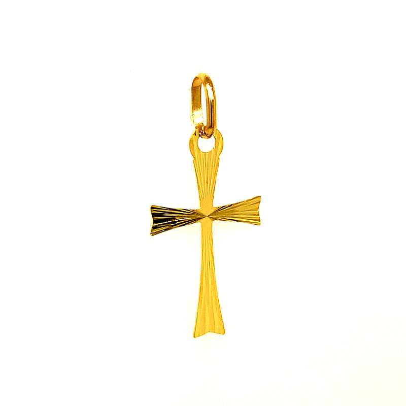 Dije (cruz) en oro amarillo 10kt.