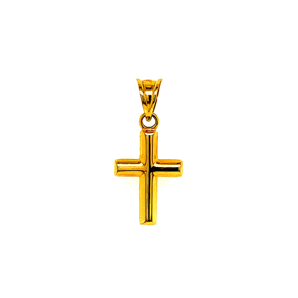 Dije (cruz) en oro amarillo 10kt.