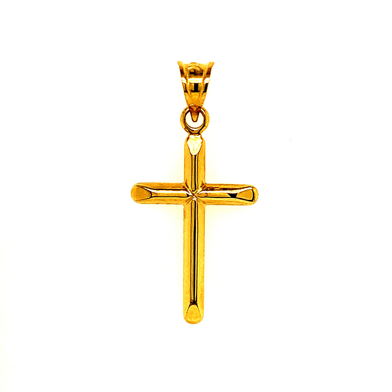 Dije (cruz) en oro amarillo 10kt.