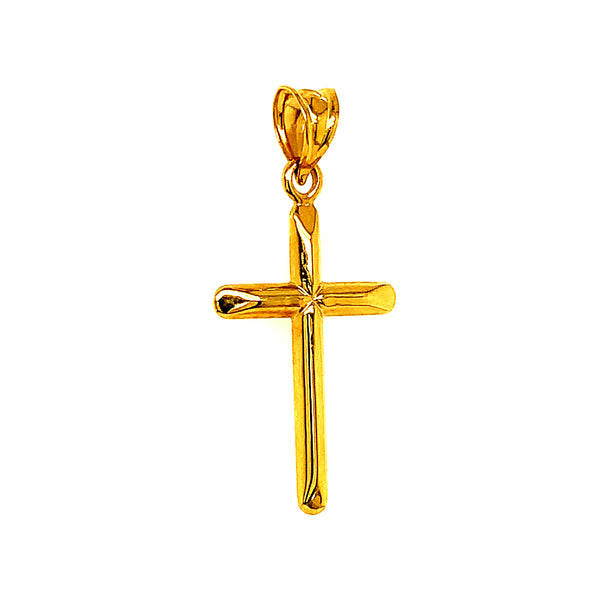 Dije (cruz) en oro amarillo 10kt.