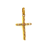 Dije (cruz) con circones en oro amarillo 10kt.
