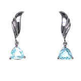 Aretes de aguamarina en plata 925  ANTES: $195.00