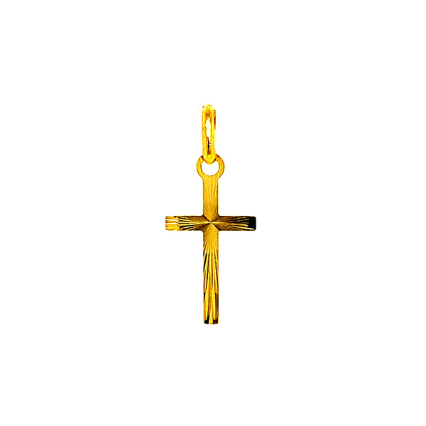 Dije (cruz) en oro amarillo 10kt.
