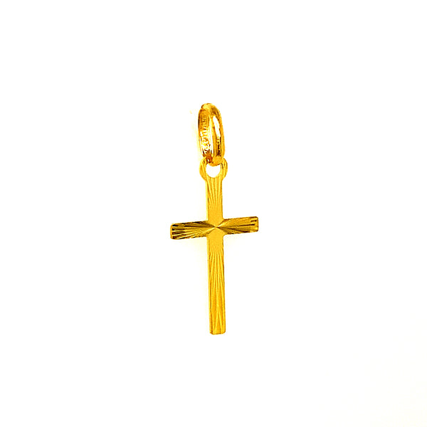 Dije (cruz) en oro amarillo 10kt.