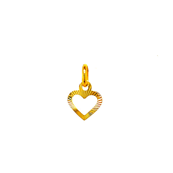 Dije (corazón) en oro amarillo 10kt.