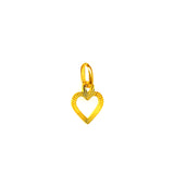 Dije (corazón) en oro amarillo 10kt.