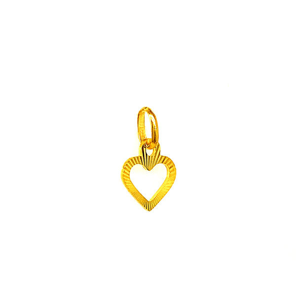 Dije (corazón) en oro amarillo 10kt.