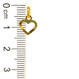 Dije (corazón) en oro amarillo 10kt.