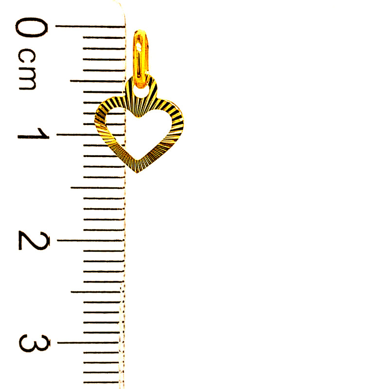 Dije (corazón) en oro amarillo 10kt.