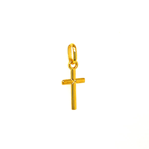 Dije (cruz) en oro amarillo 10kt.