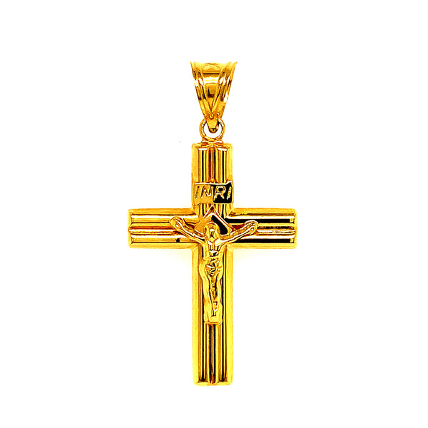 Dije (cruz) en oro amarillo 10kt. (HC)