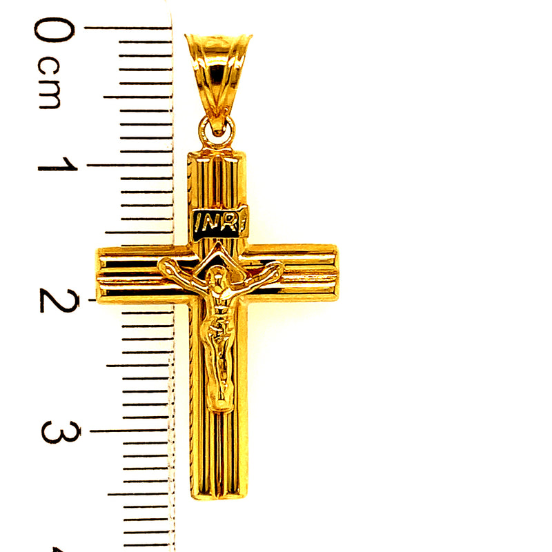 Dije (cruz) en oro amarillo 10kt. (HC)
