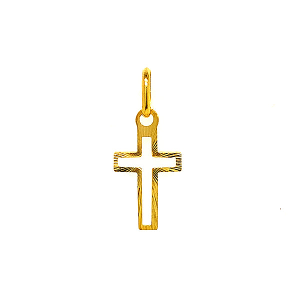 Dije (cruz) en oro amarillo 10kt.