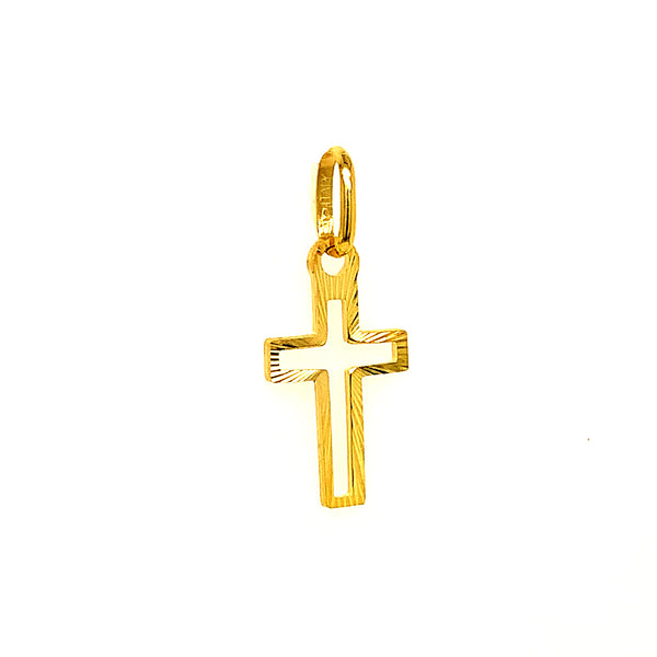 Dije (cruz) en oro amarillo 10kt.