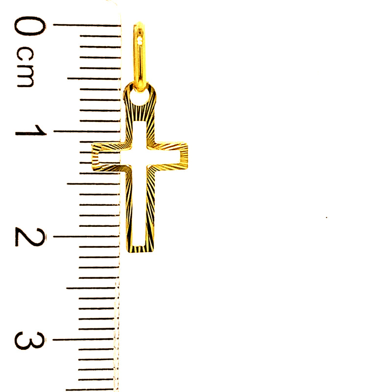 Dije (cruz) en oro amarillo 10kt.