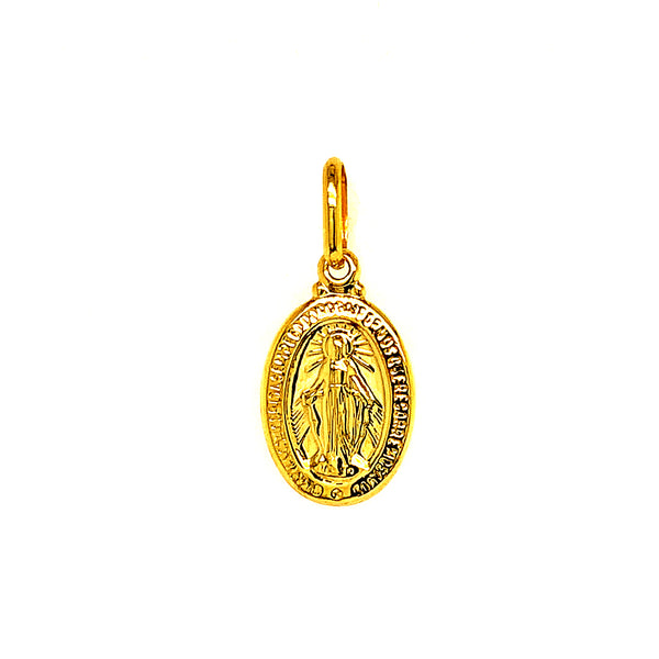 Dije (medalla Milagrosa) en oro amarillo 10kt.