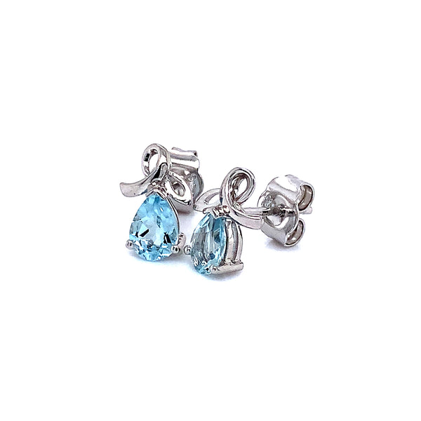 Aretes de aguamarina en plata 925  ANTES: $285.00