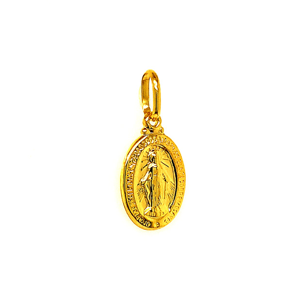 Dije (medalla Milagrosa) en oro amarillo 10kt.