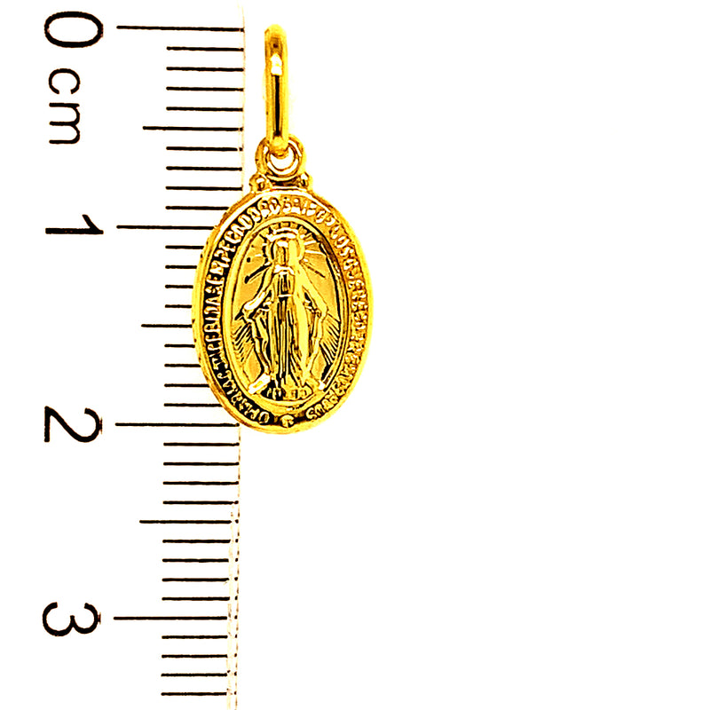 Dije (medalla Milagrosa) en oro amarillo 10kt.