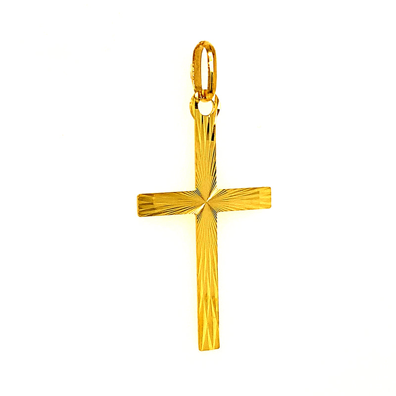 Dije (cruz) en oro amarillo 10kt.