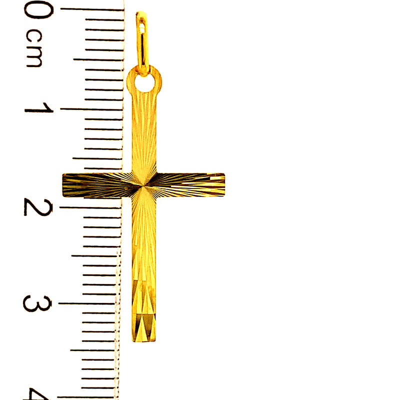 Dije (cruz) en oro amarillo 10kt.