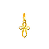 Dije (cruz) en oro amarillo 10kt.
