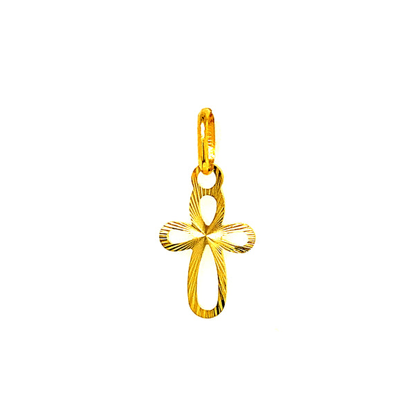 Dije (cruz) en oro amarillo 10kt.