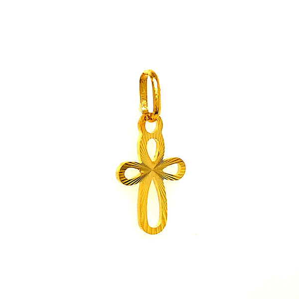 Dije (cruz) en oro amarillo 10kt.