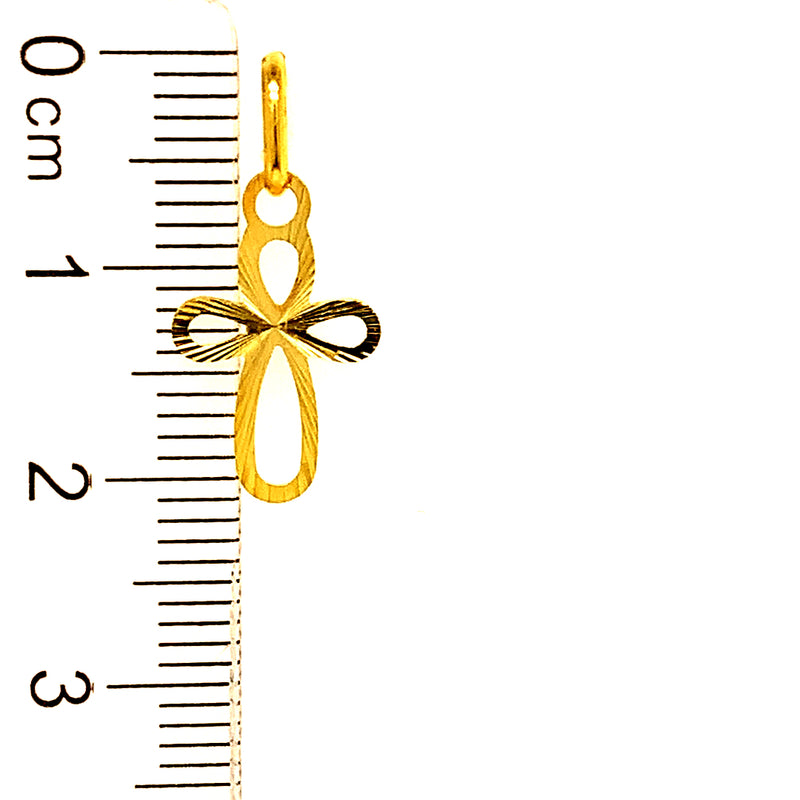 Dije (cruz) en oro amarillo 10kt.