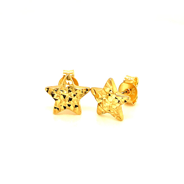 Aretes (estrellas) en oro amarillo 10kt.