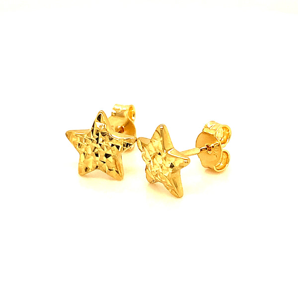 Aretes (estrellas) en oro amarillo 10kt.