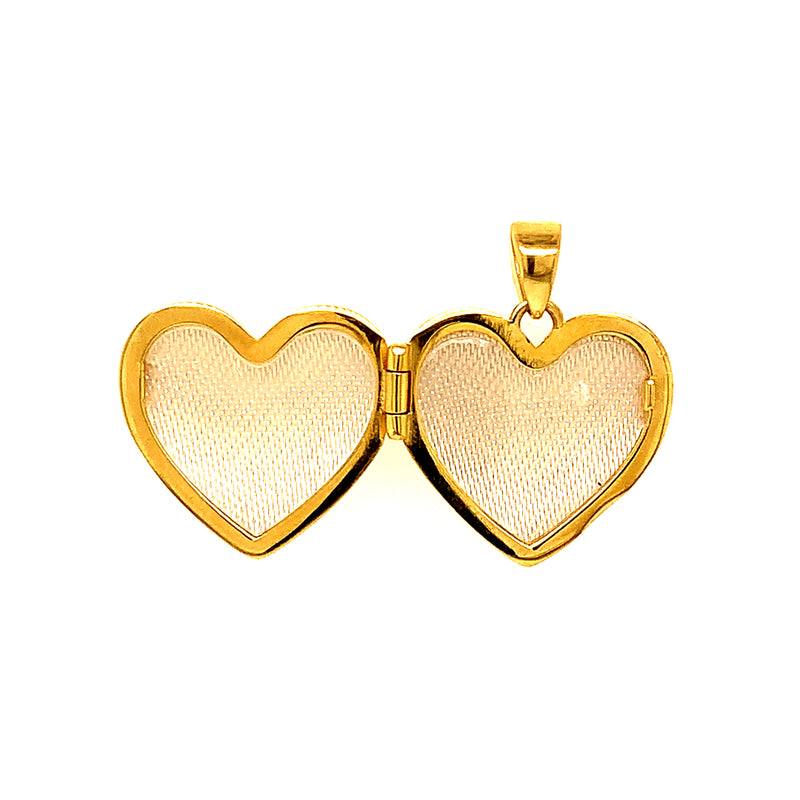 Relicario (corazón) en oro amarillo 10kt.