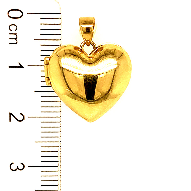 Relicario (corazón) en oro amarillo 10kt.