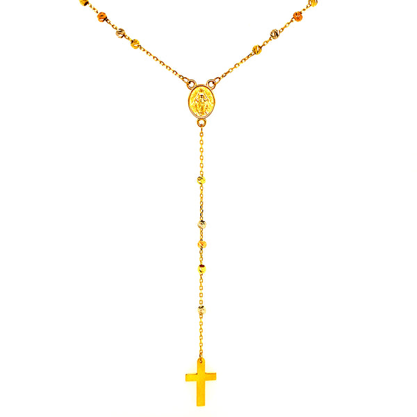 Rosario en oro tres tonos 10kt. 50cm