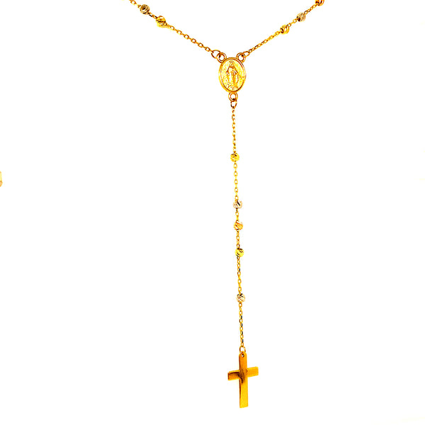 Rosario en oro tres tonos 10kt. 50cm