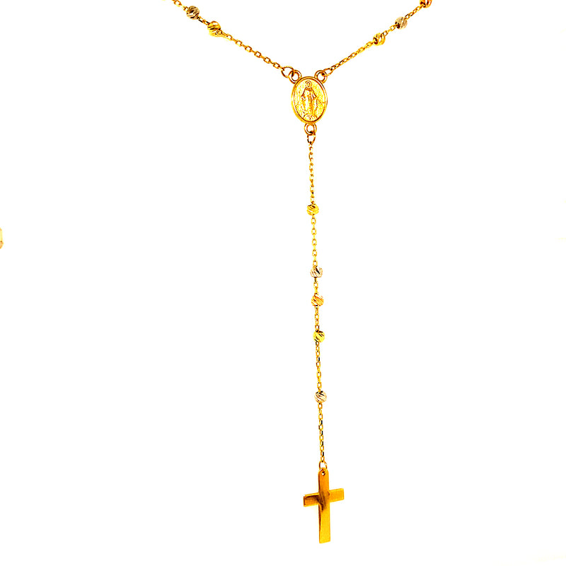 Rosario en oro tres tonos 10kt. 50cm