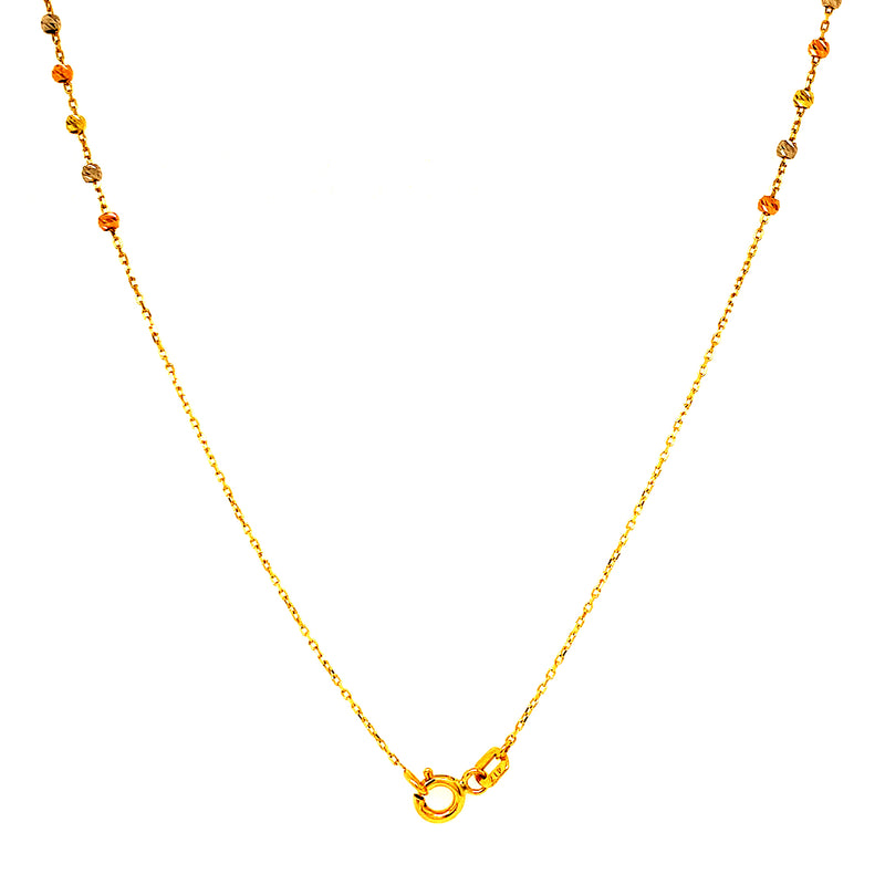 Rosario en oro tres tonos 10kt. 50cm