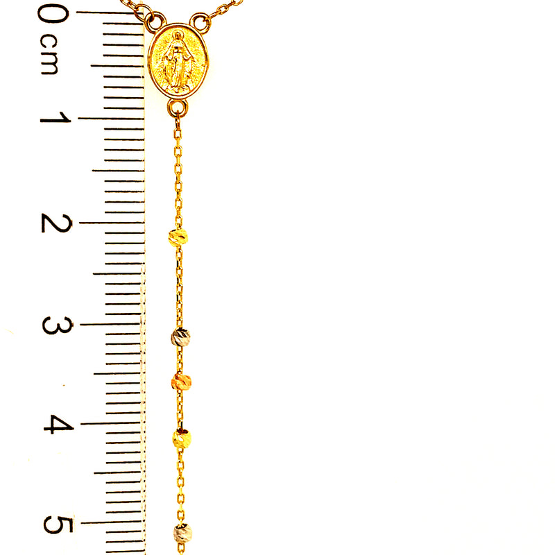 Rosario en oro tres tonos 10kt. 50cm