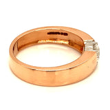 (LD) Anillo con diamante de laboratorio en oro amarillo 14kt.